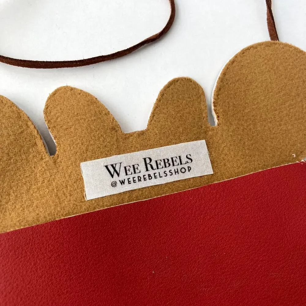 Wee Rebels Minnie Mouse Ice Cream Novelty Pouch Purse Bag - Red Black Brown